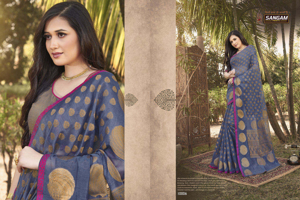 Sangam Prints Desi Dhaga Handloom Silk Saree