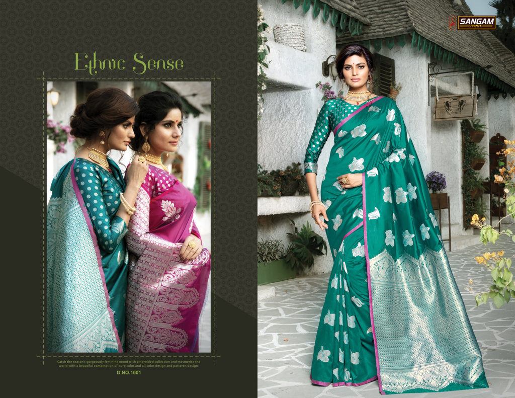 Sangam Presents Mexico Paper Silk Sarees