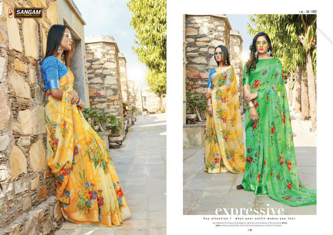 Sangam Presents Kashmiri Casual Cotton Saree Collection