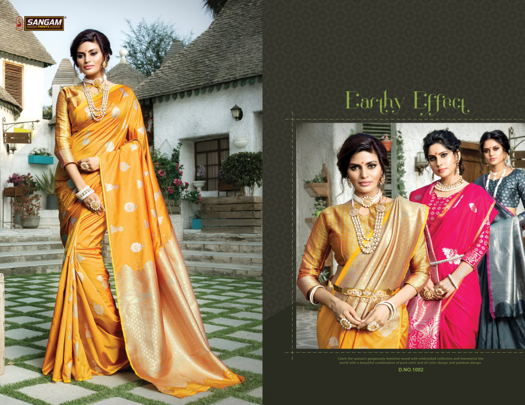 Sangam Presents Mexico Paper Silk Sarees