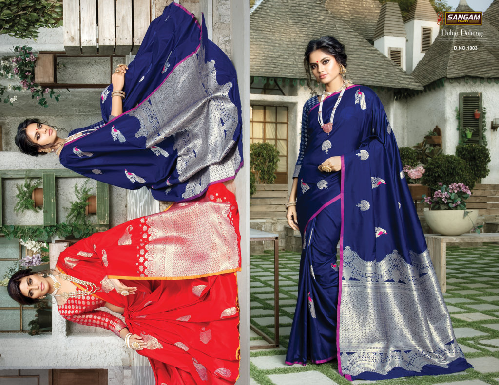 Sangam Presents Mexico Paper Silk Sarees