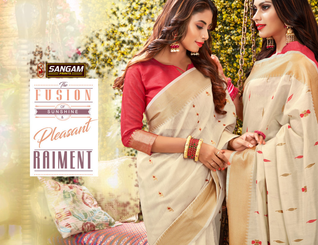 Sangam Presents Kochi Handloom Cotton Designer Saree