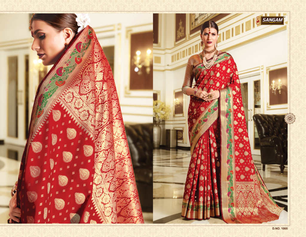 Sangam Presents Tanushree Silk Designer Sarees Collection