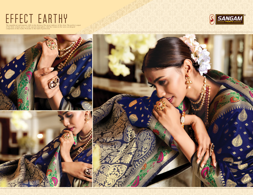 Sangam Presents Tanushree Silk Designer Sarees Collection