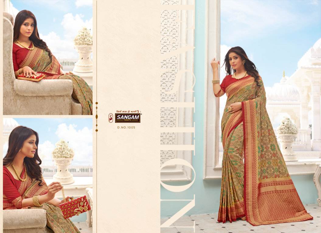 Sangam Presents Tarani Valli Pure Silk Designer Sarees Collection