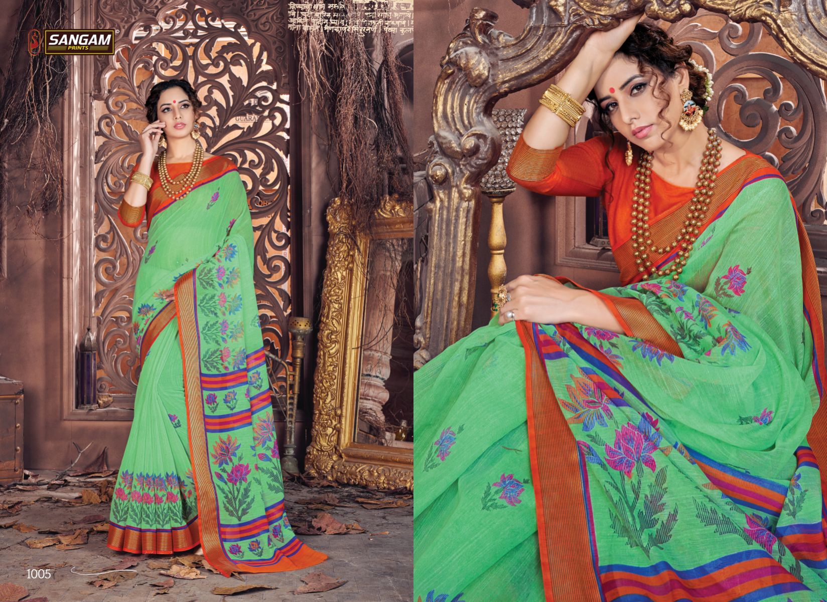 Sangam Presents Prerna Ethnic Wear Printed Saree Collection
