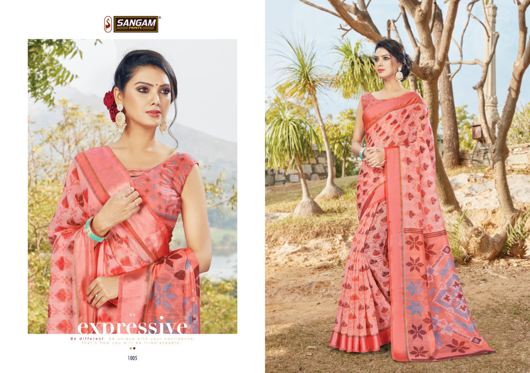 Sangam Presents Kashmiri Casual Cotton Saree Collection