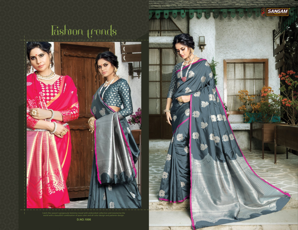 Sangam Presents Mexico Paper Silk Sarees