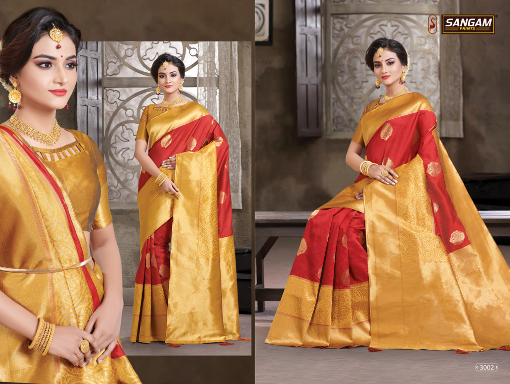 Sangam Presents Sanskruti Crystal Silk Sarees
