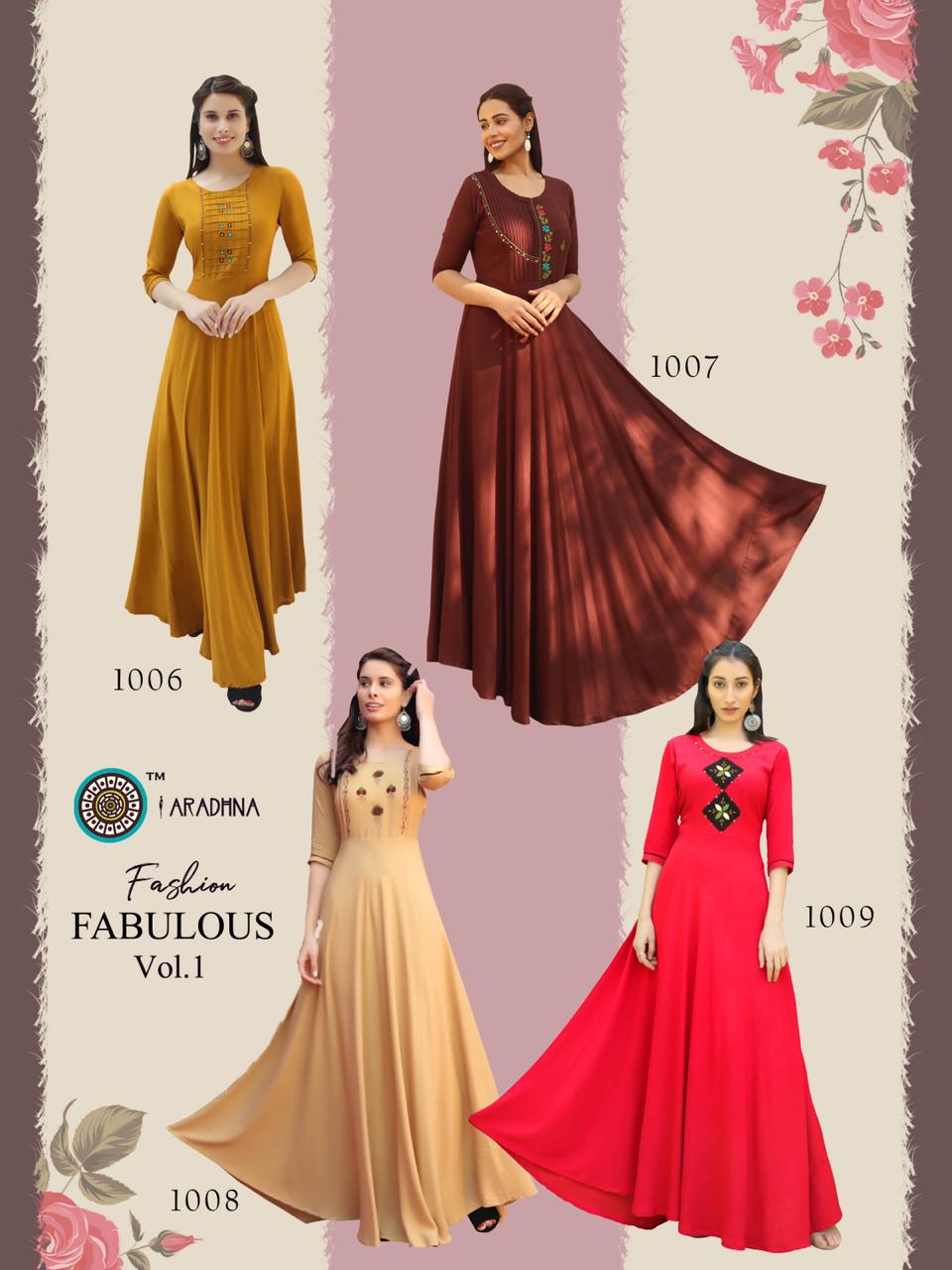 Aaradhna Presents Fashion Fabulous Vol 1 Long Kurti Collection