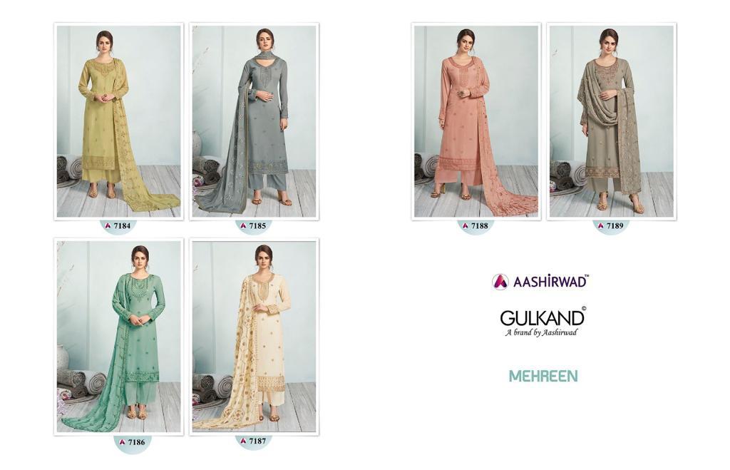 Aashirwad Presents Gulkand Mehreen Designer Heavy Salwar Suits