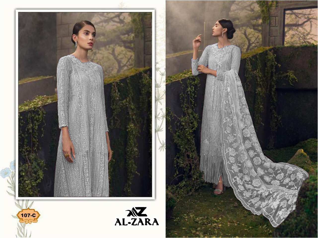 Al Presents  Zara Sana Safinaz Gold Karachi Dress Material Collection