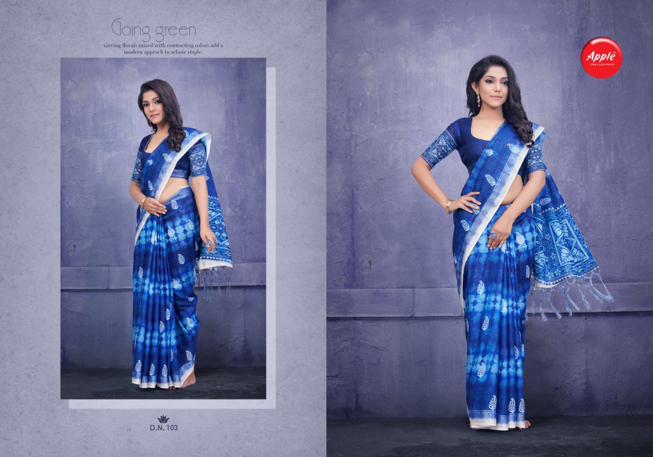 Apple Presents  Indigo Casual Wear Sarees Collection