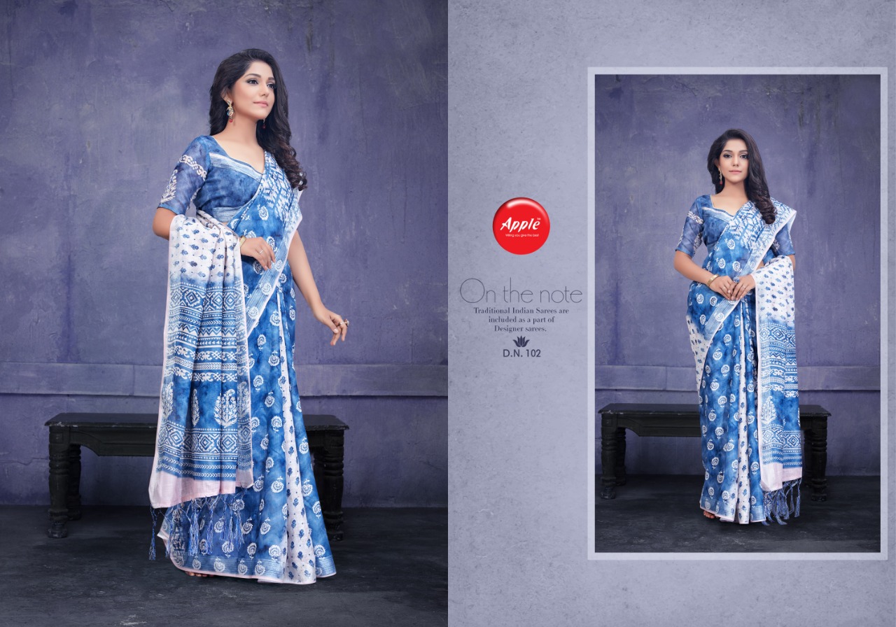 Apple Presents  Indigo Casual Wear Sarees Collection