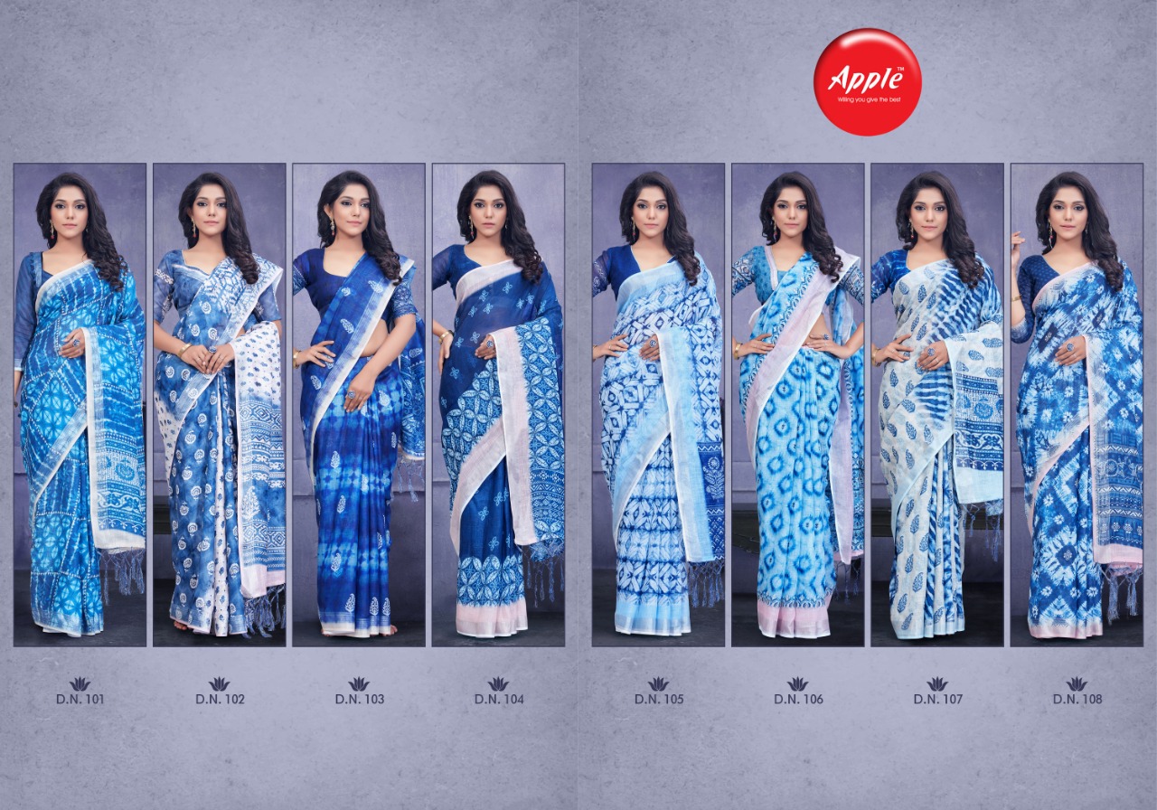 Apple Presents  Indigo Casual Wear Sarees Collection