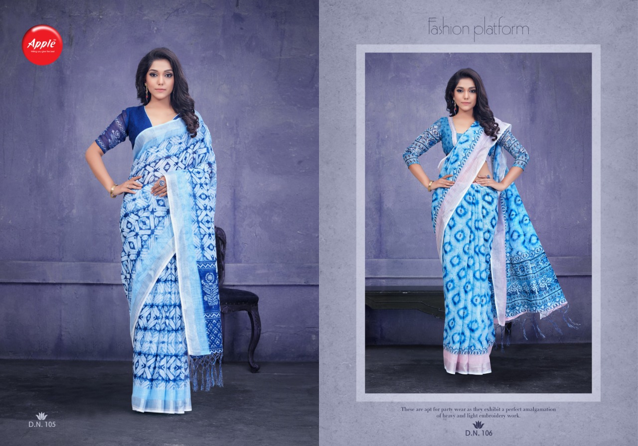 Apple Presents  Indigo Casual Wear Sarees Collection