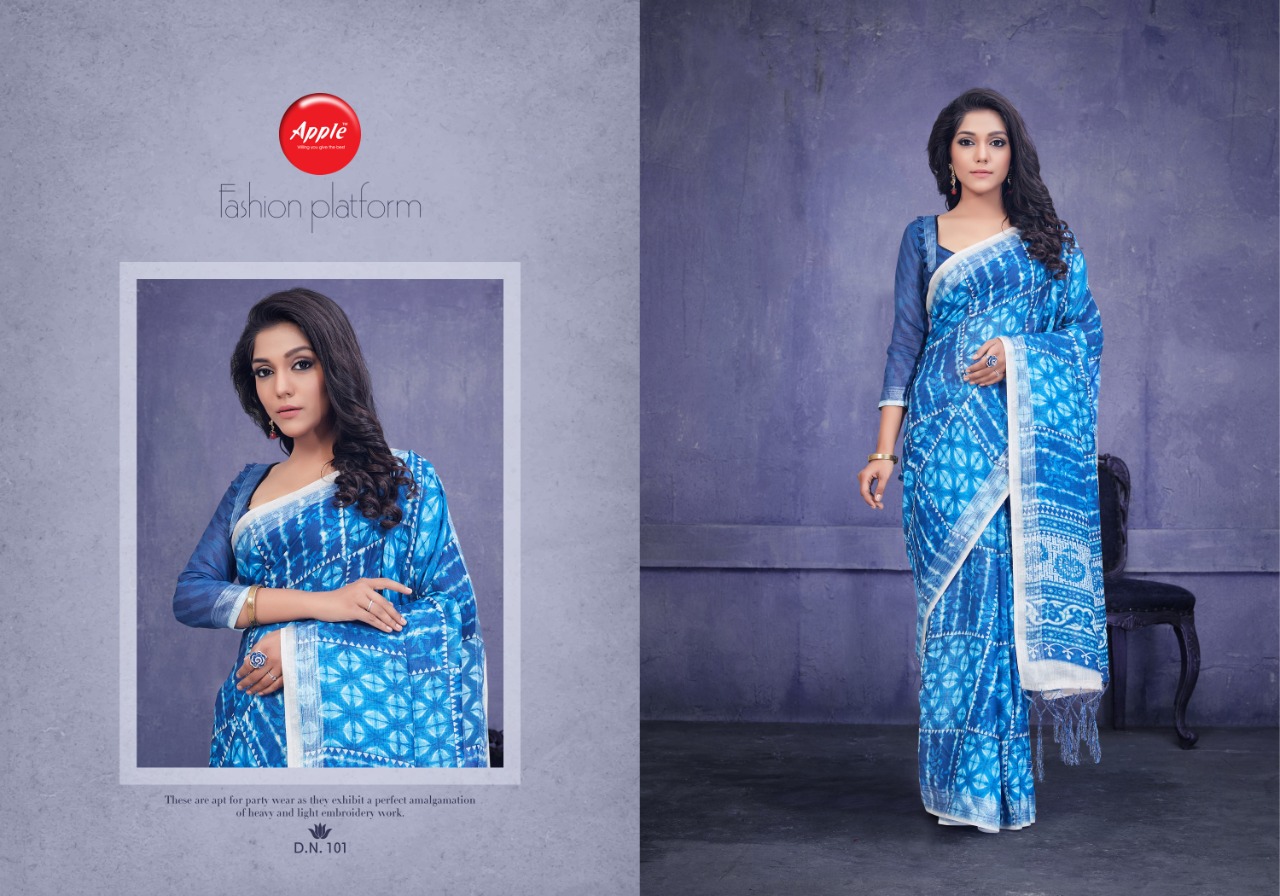 Apple Presents  Indigo Casual Wear Sarees Collection