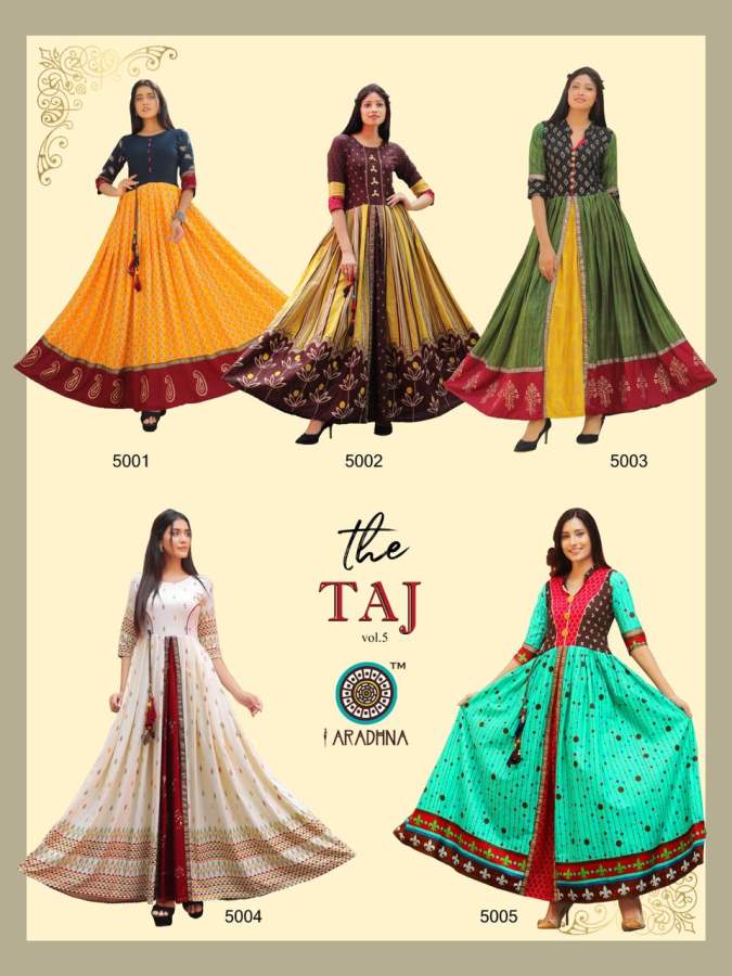 Aradhna Presents Taj  Vol 5  Exclusive Kurti Collection