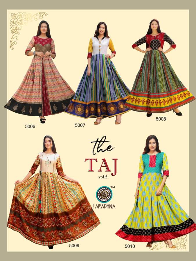 Aradhna Presents Taj  Vol 5  Exclusive Kurti Collection