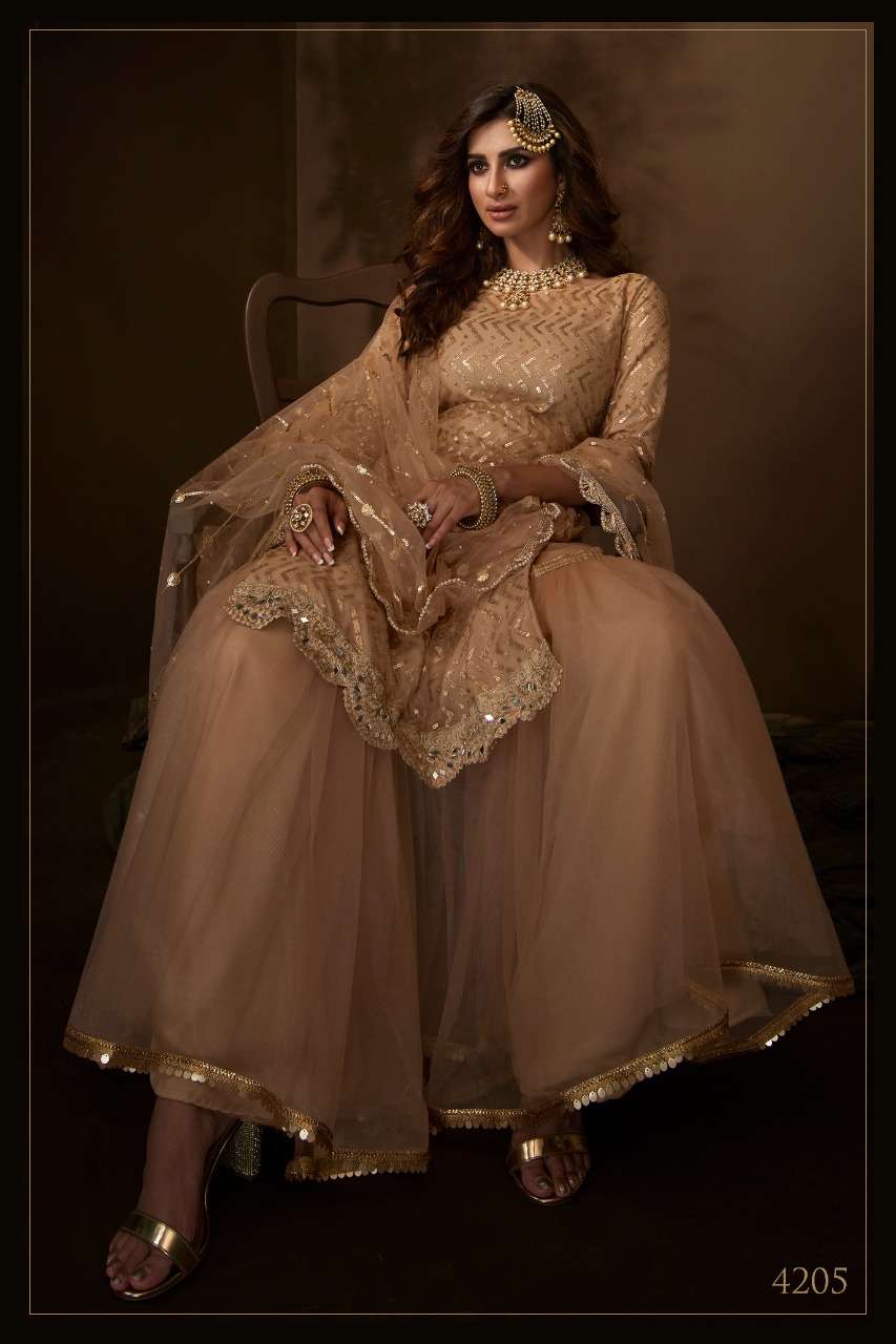 Salwar Suit Organza Peach Buttons Salwar Kameez – Kajols - Indian &  Pakistani Fashion & Tailoring