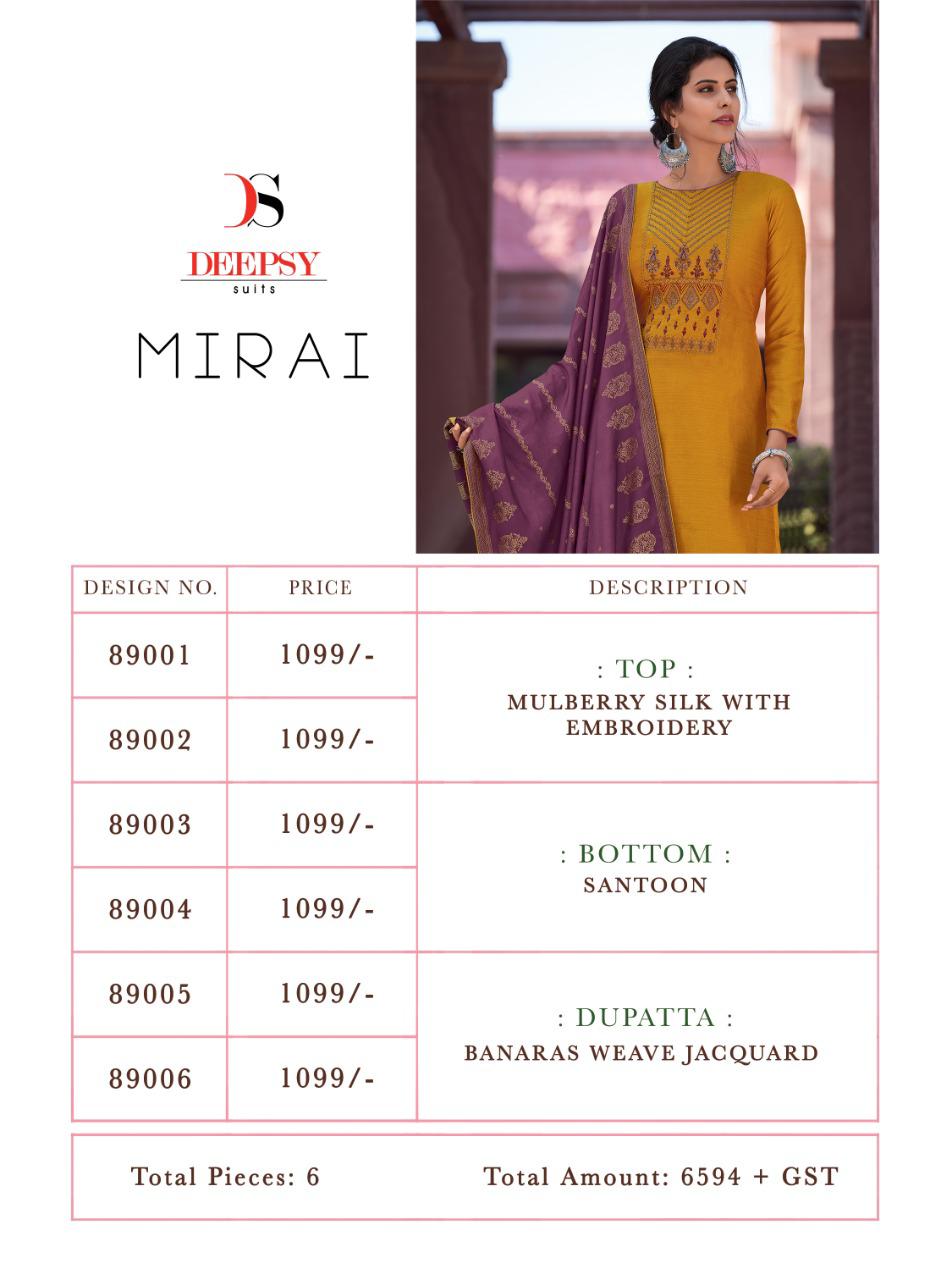 Deepsy Presents  Mirai Ethnic Wear Dress Material Collection