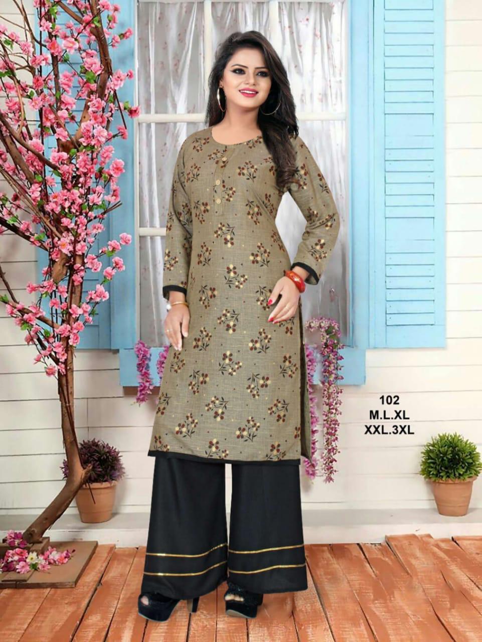 Ft Presents Peehu 2 Collection Of Heavy Rayon Classy Printed Kurti With Bottom