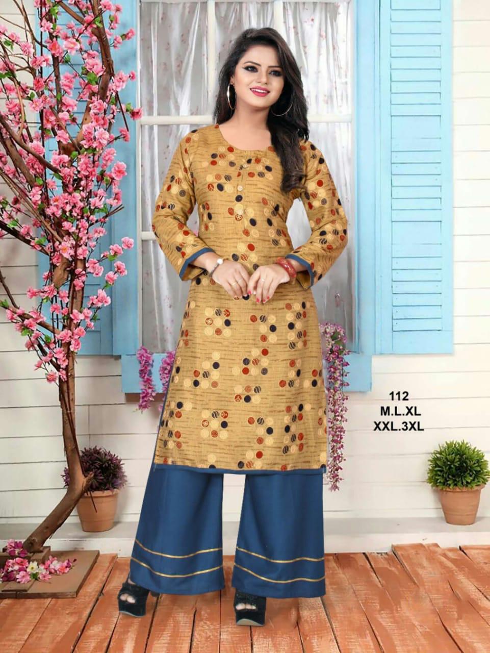 Ft Presents Peehu 2 Collection Of Heavy Rayon Classy Printed Kurti With Bottom