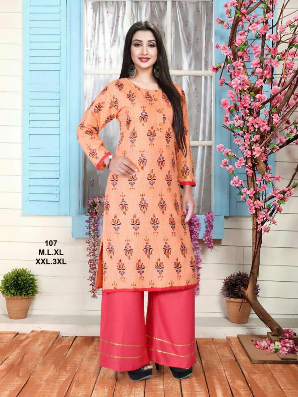 Ft Presents Peehu 2 Collection Of Heavy Rayon Classy Printed Kurti With Bottom