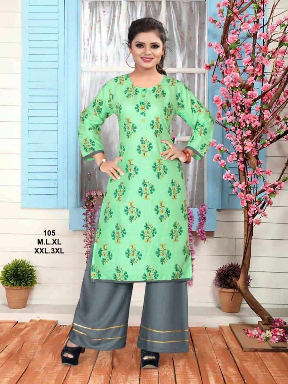 Ft Presents Peehu 2 Collection Of Heavy Rayon Classy Printed Kurti With Bottom