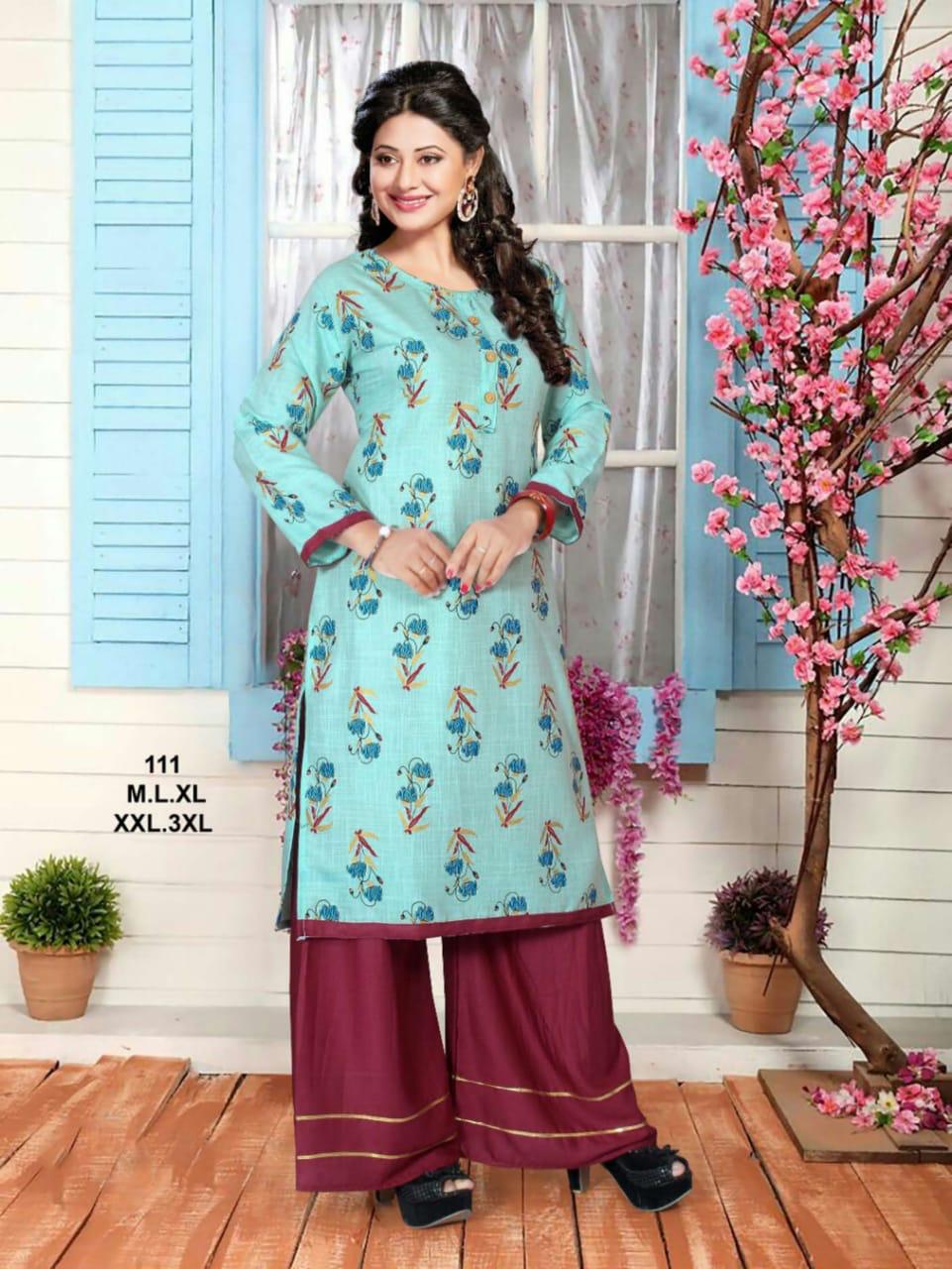Ft Presents Peehu 2 Collection Of Heavy Rayon Classy Printed Kurti With Bottom
