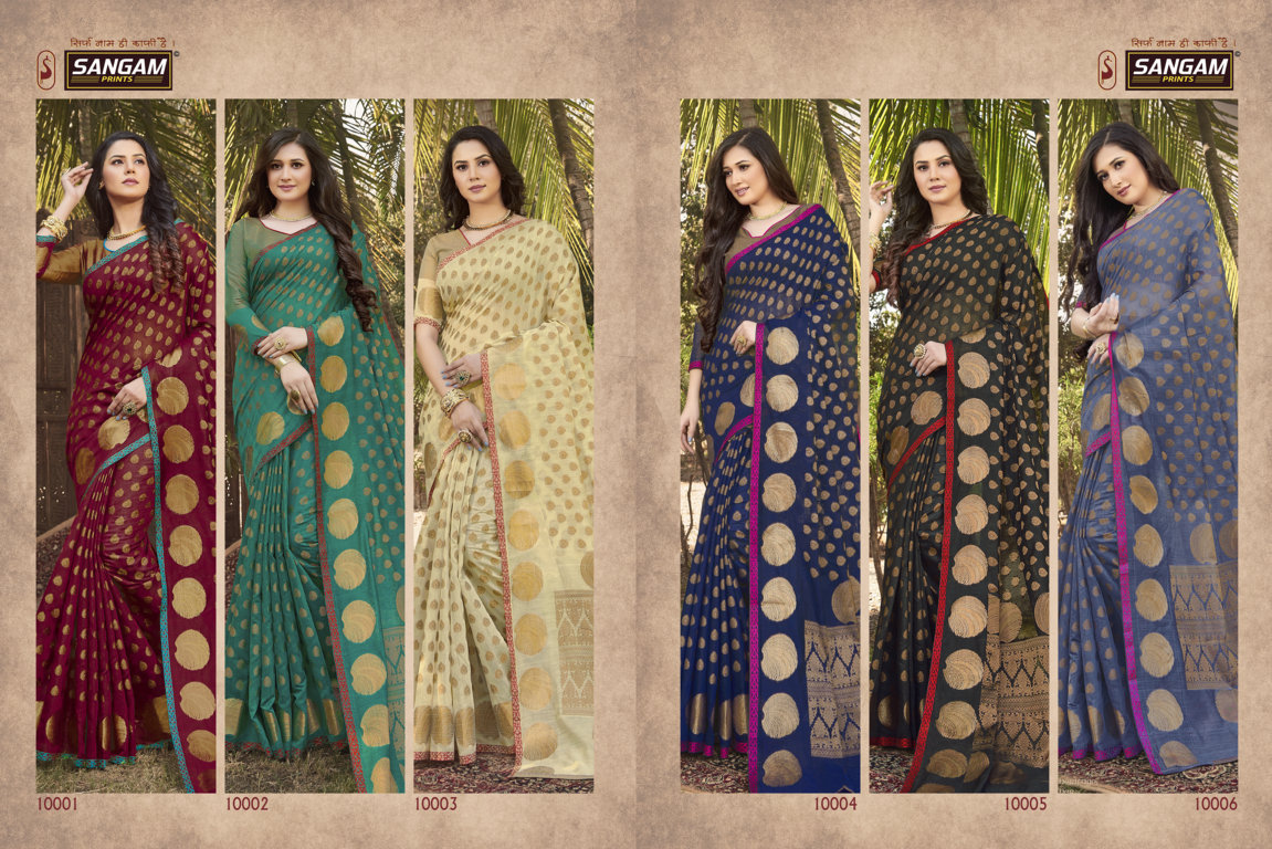 Sangam Prints Desi Dhaga Handloom Silk Saree