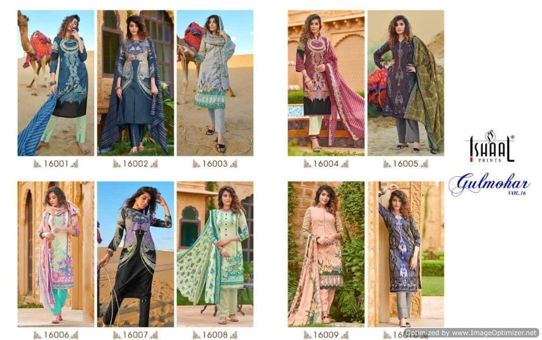 Ishaal Gulmohar Vol  16 Karachi Dress Material
