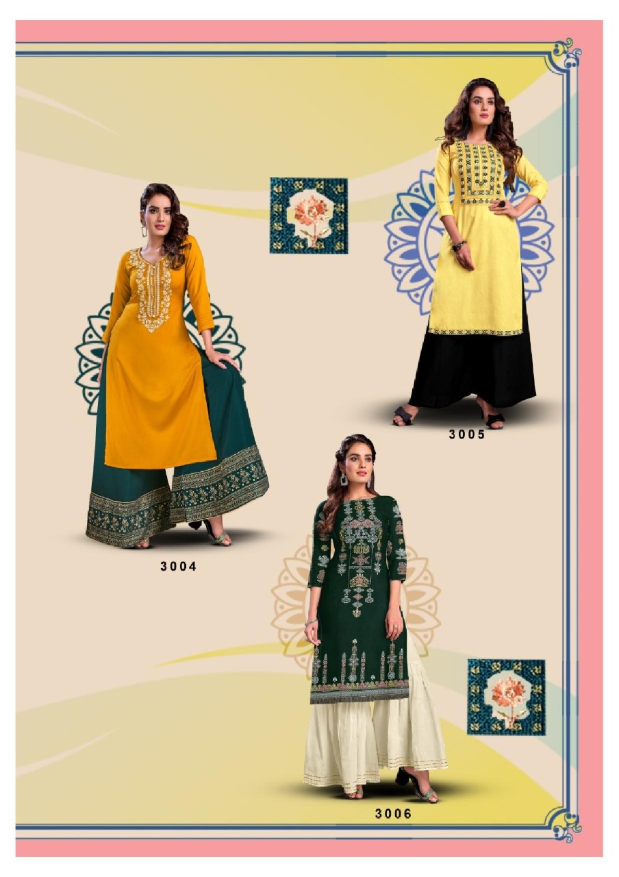 Kajal Style Presents  Fashion  Galaxy  Vol 3 Kurti With Bottom Collection
