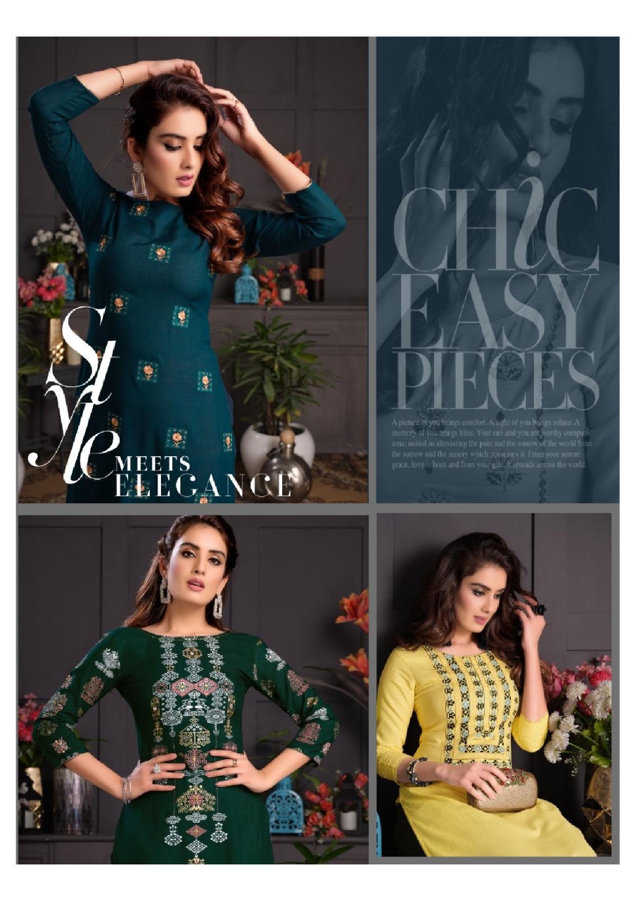 Kajal Style Presents  Fashion  Galaxy  Vol 3 Kurti With Bottom Collection