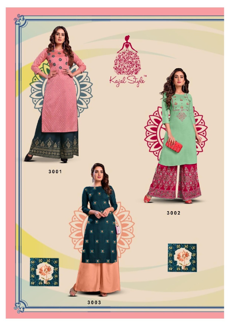 Kajal Style Presents  Fashion  Galaxy  Vol 3 Kurti With Bottom Collection