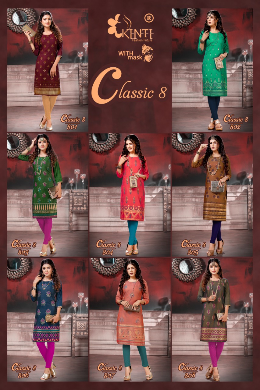 Kinti Presents  Classic Vol 8 Casual Wear Kurti