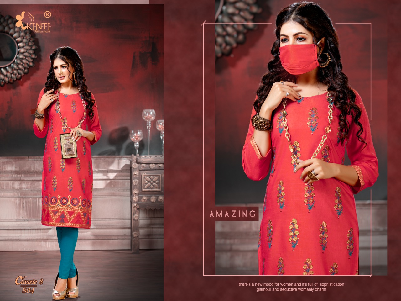 Kinti Presents  Classic Vol 8 Casual Wear Kurti