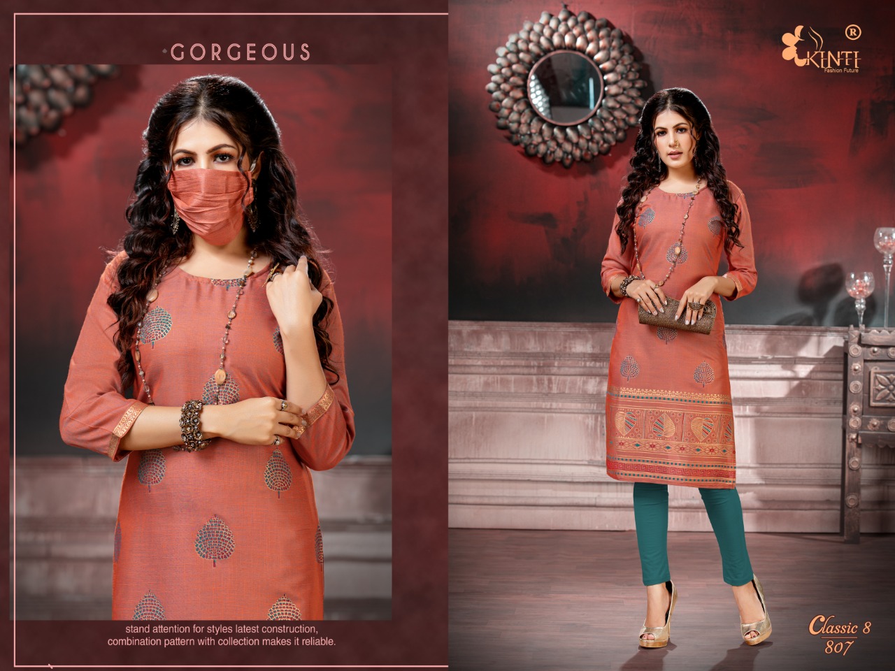 Kinti Presents  Classic Vol 8 Casual Wear Kurti