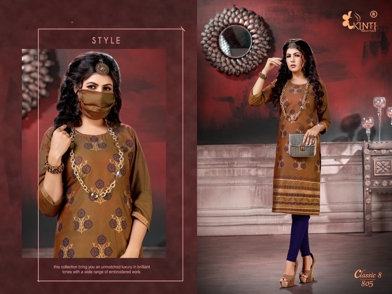 Kinti Presents  Classic Vol 8 Casual Wear Kurti