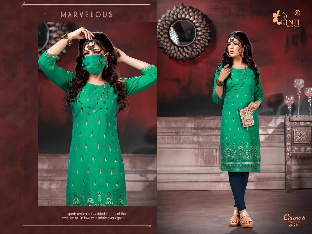 Kinti Presents  Classic Vol 8 Casual Wear Kurti