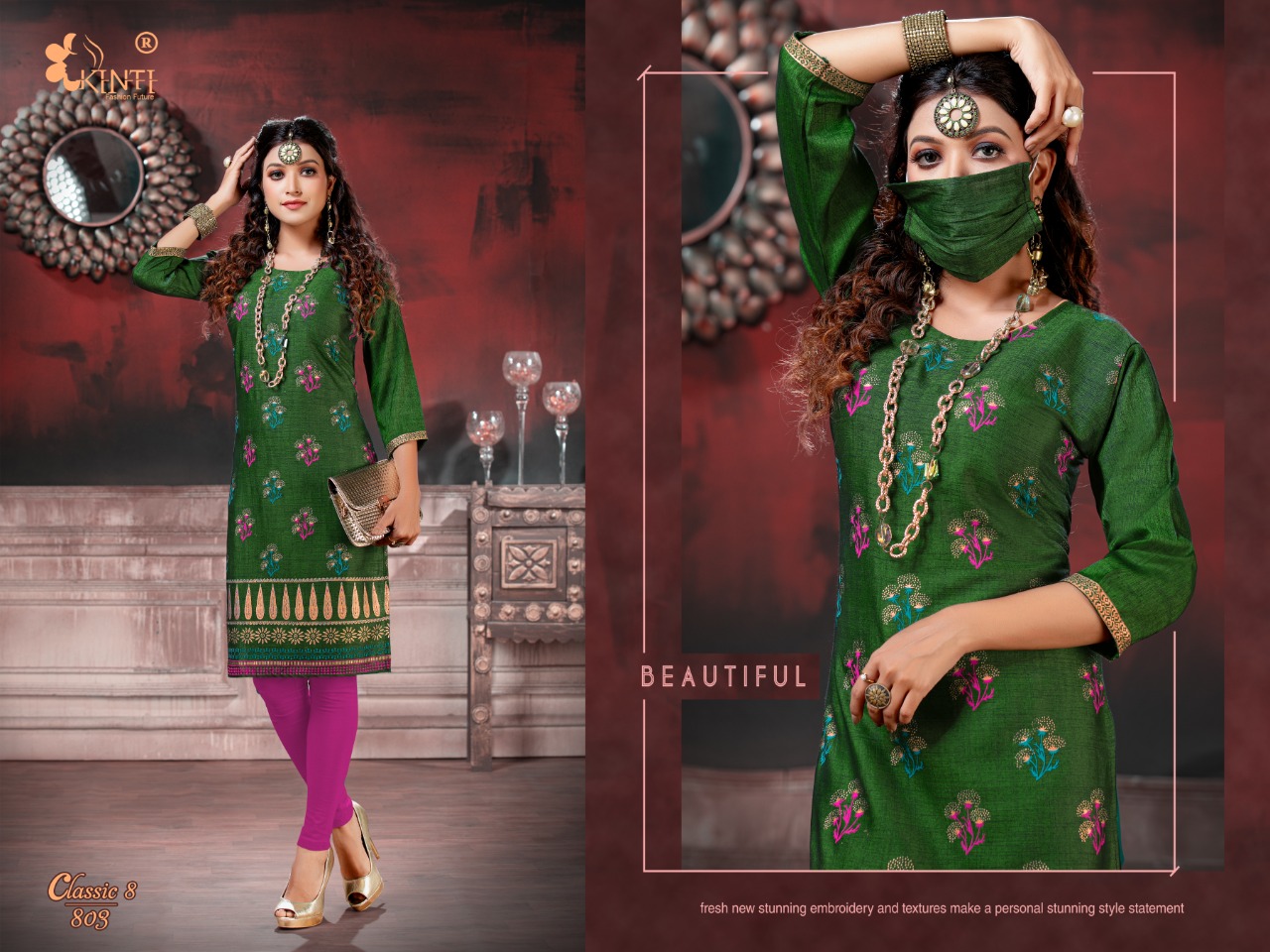 Kinti Presents  Classic Vol 8 Casual Wear Kurti