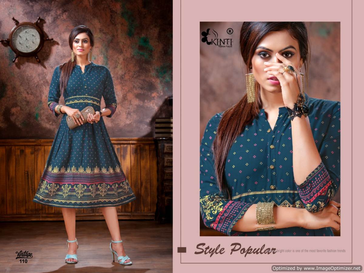 Kinti Presents  Vintage Vol  2 Printed Kurti Collection