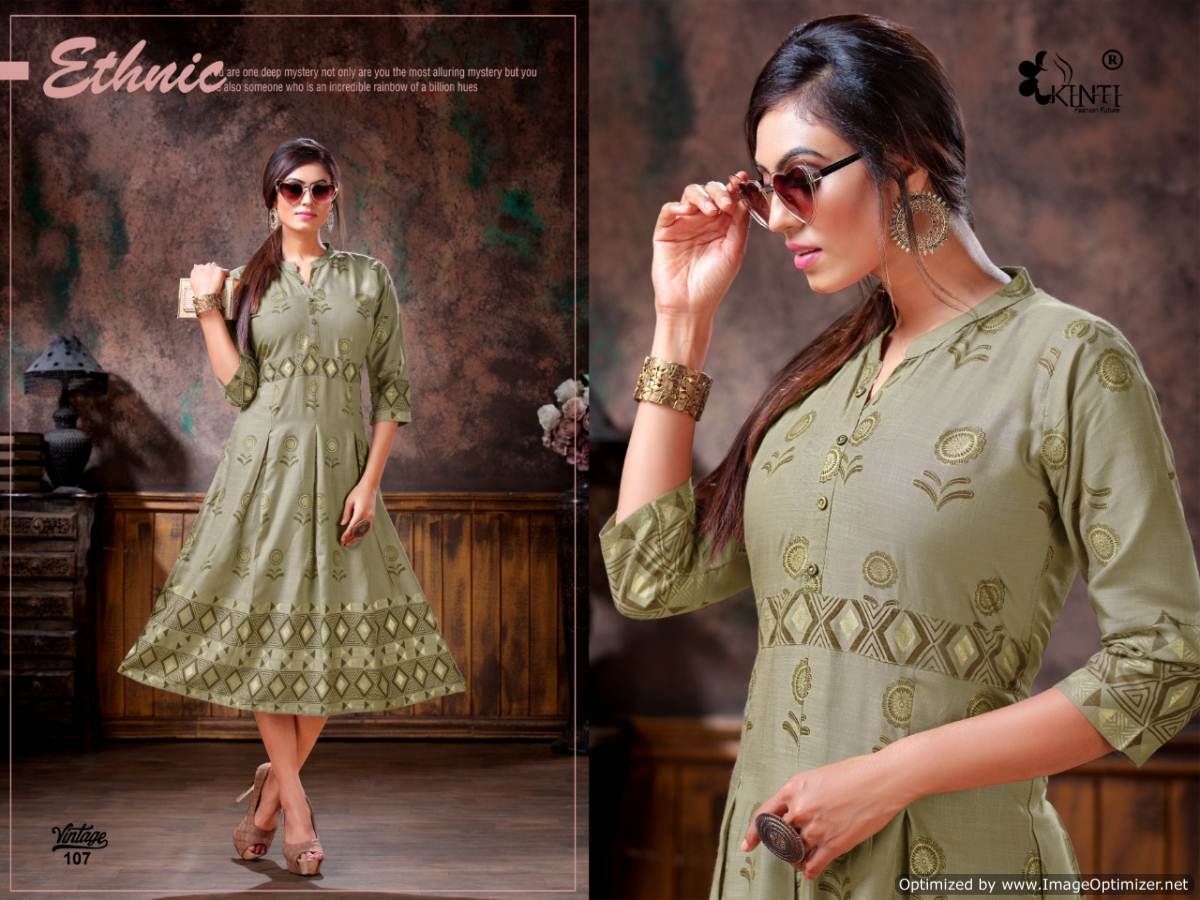 Kinti Presents  Vintage Vol  2 Printed Kurti Collection