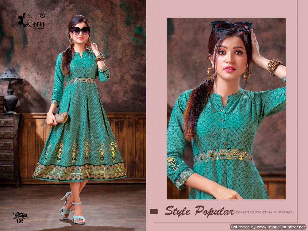 Kinti Presents  Vintage Vol  2 Printed Kurti Collection