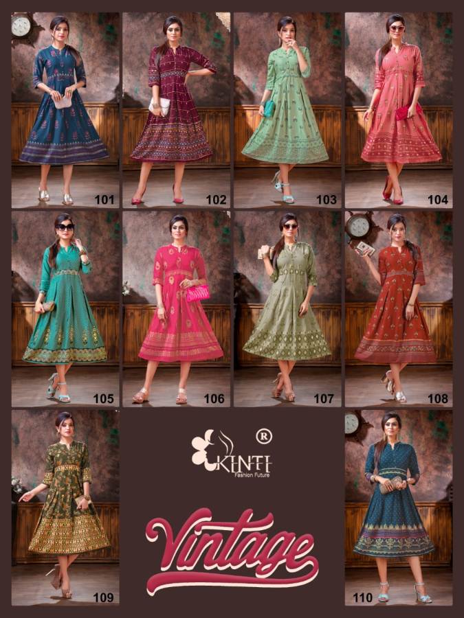 Kinti Presents  Vintage Vol  2 Printed Kurti Collection