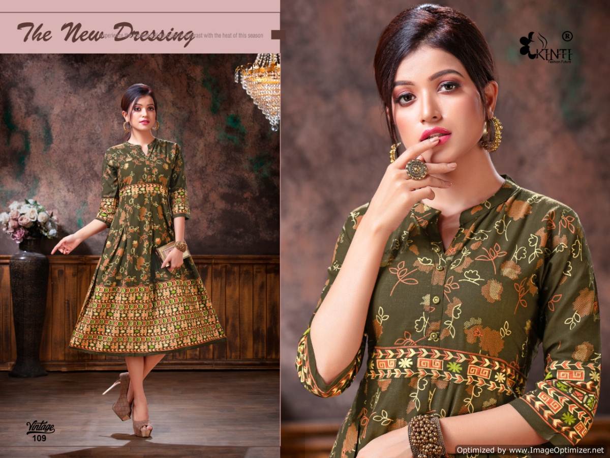 Kinti Presents  Vintage Vol  2 Printed Kurti Collection