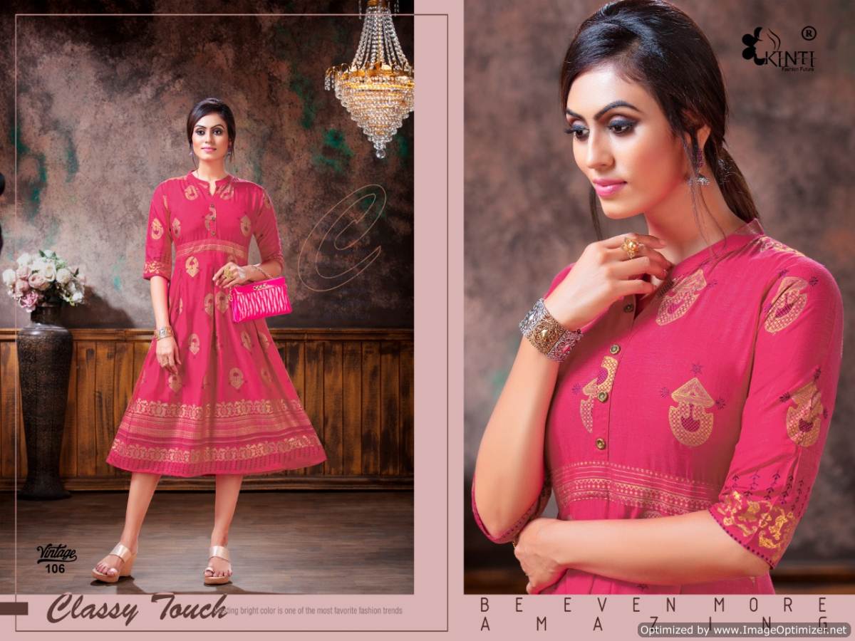 Kinti Presents  Vintage Vol  2 Printed Kurti Collection