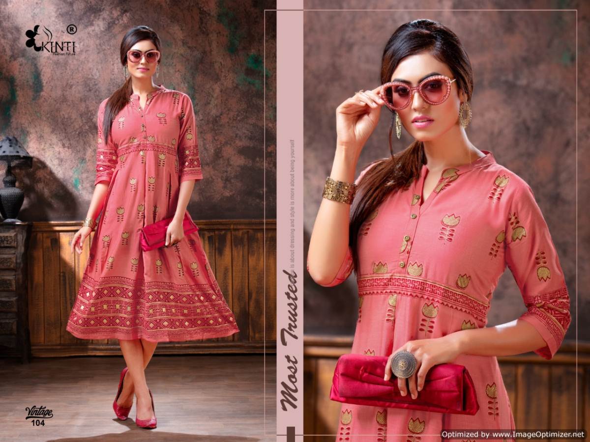 Kinti Presents  Vintage Vol  2 Printed Kurti Collection