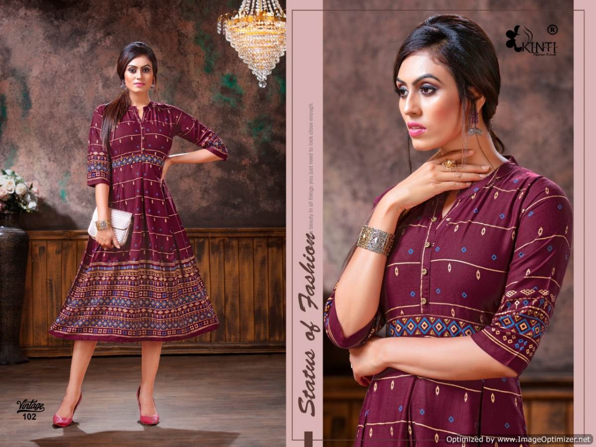 Kinti Presents  Vintage Vol  2 Printed Kurti Collection