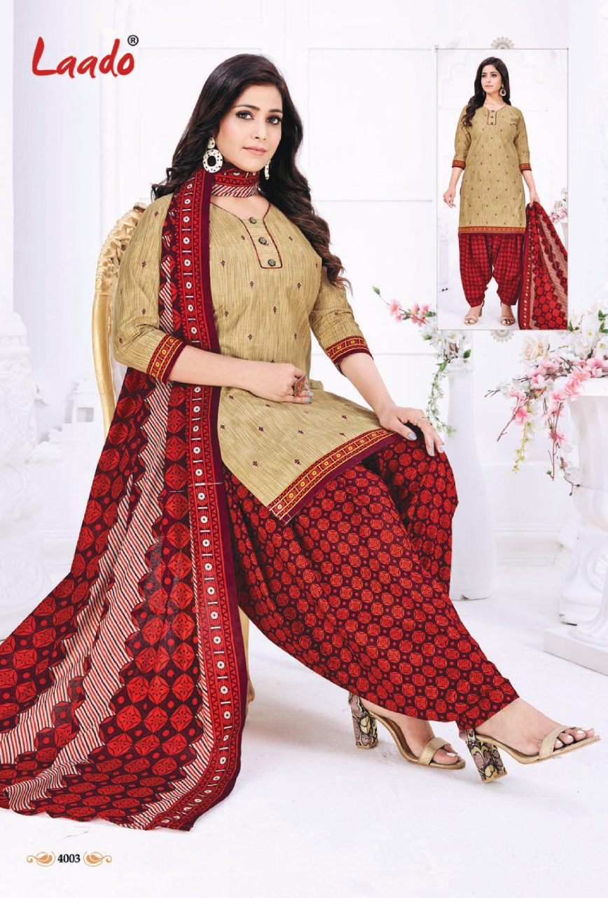 Laado  Presents Priti Patiyala Vol  4  Dress Material